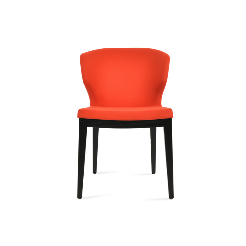 Amed Plus Wood Chair, Wenge, Orange Wool