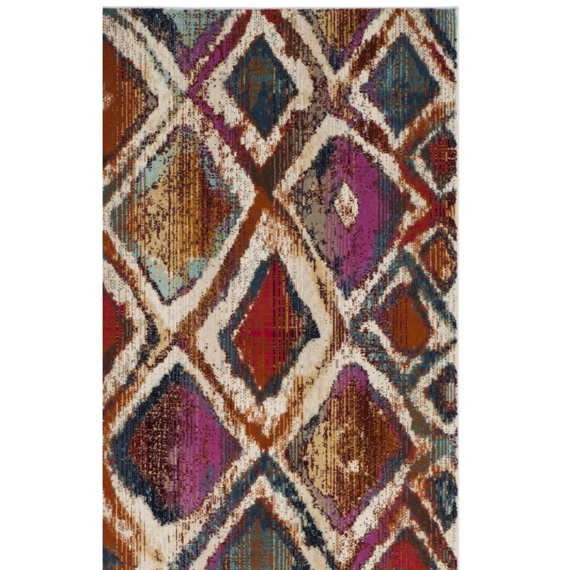 Damon Performance Geometric Rug, Square 6'7"