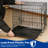 Foldable Metal Dog Cage with Plastic Tray
