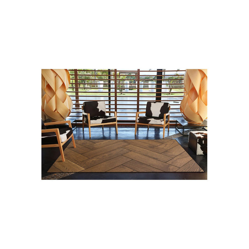 Tapis lavable à la machine Parquet, Sous-tapis carré 3 pi 3 po inclus