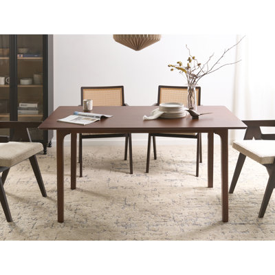 Tarion Rubberwood Dining Table with Wood Base