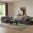 Itala Velvet L-Shaped Sectional Reversible-94482468