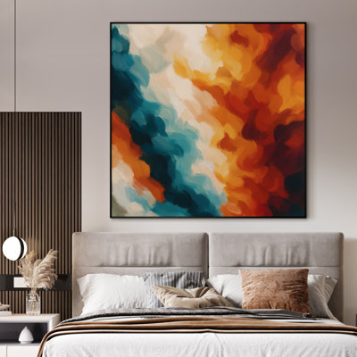 Très grand art mural, reproduction d'art sur toile - art abstrait moderne et net