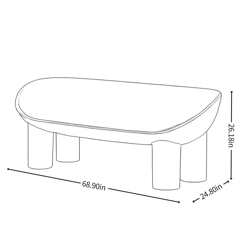 Banc moderne et simple, Bleu