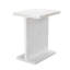 Table de bout à piédestal en marbre blanc 22 po