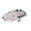 Tapis d'appoint Cuddle Cat, motif de chaton endormi fantaisiste, antidérapant et lavable à la machine-1610954908