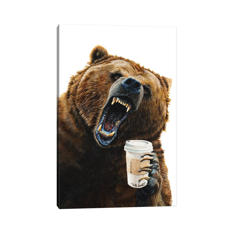 Grizzly Mornings by Holly Simental - Wrapped Canvas Print, 20.32 cm H x 30.48 cm W