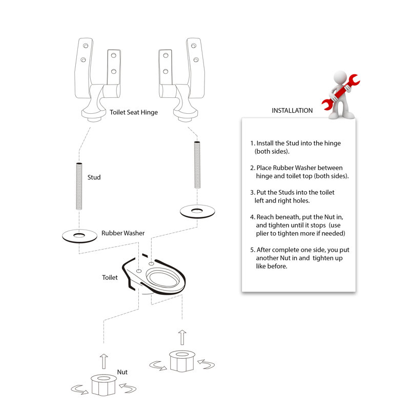 Elongated Toilet Seat and Lid
