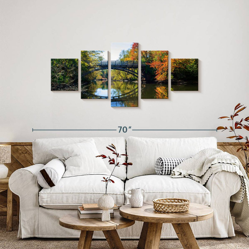 Bridge Over River, 24" H x 55" W