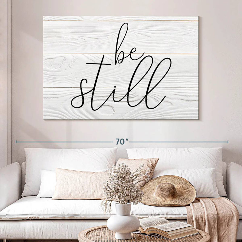 Tergel Be Still, typographie I, H 34 po x l 51 po