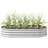 Outdoor Metal Raised Garden Bed, Silver, Oval - Plant Large, Oval, Silver Hypnotize-1695808143