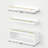 Floating Shelves, 3 Pcs, White/gold