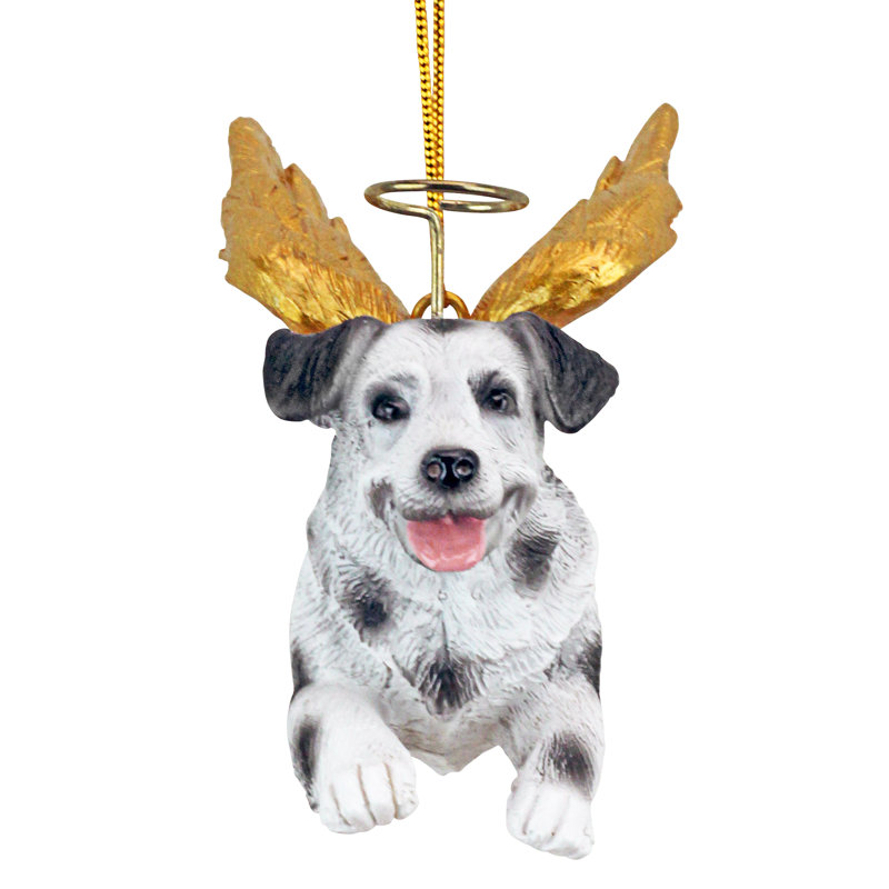 Ornement en forme d'ange pour chien «Honour the Pooch Dalmatian Holiday»