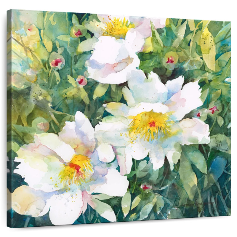 Harnek Pristine Peonies, 39" H x 39" W