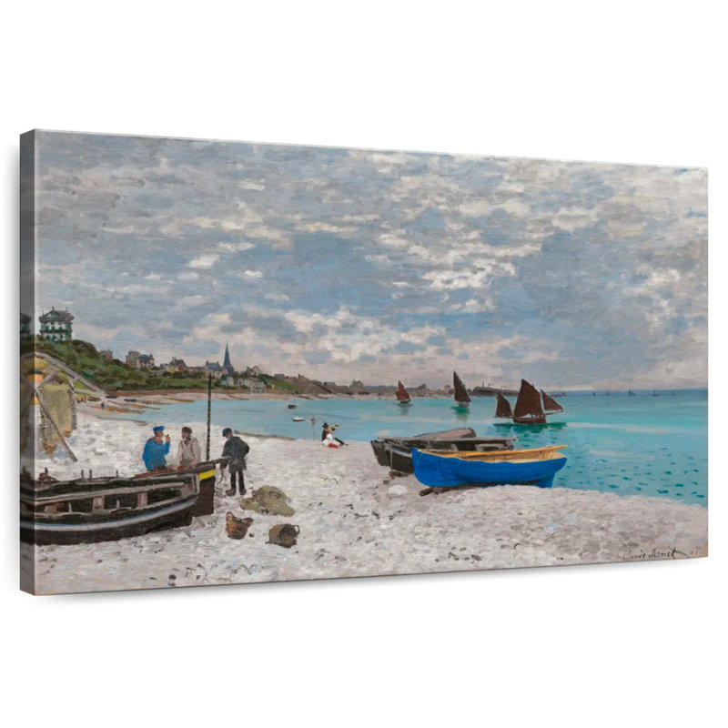 Mehar la plage à Sainte-Adresse 1867, H 20 po x l 30 po