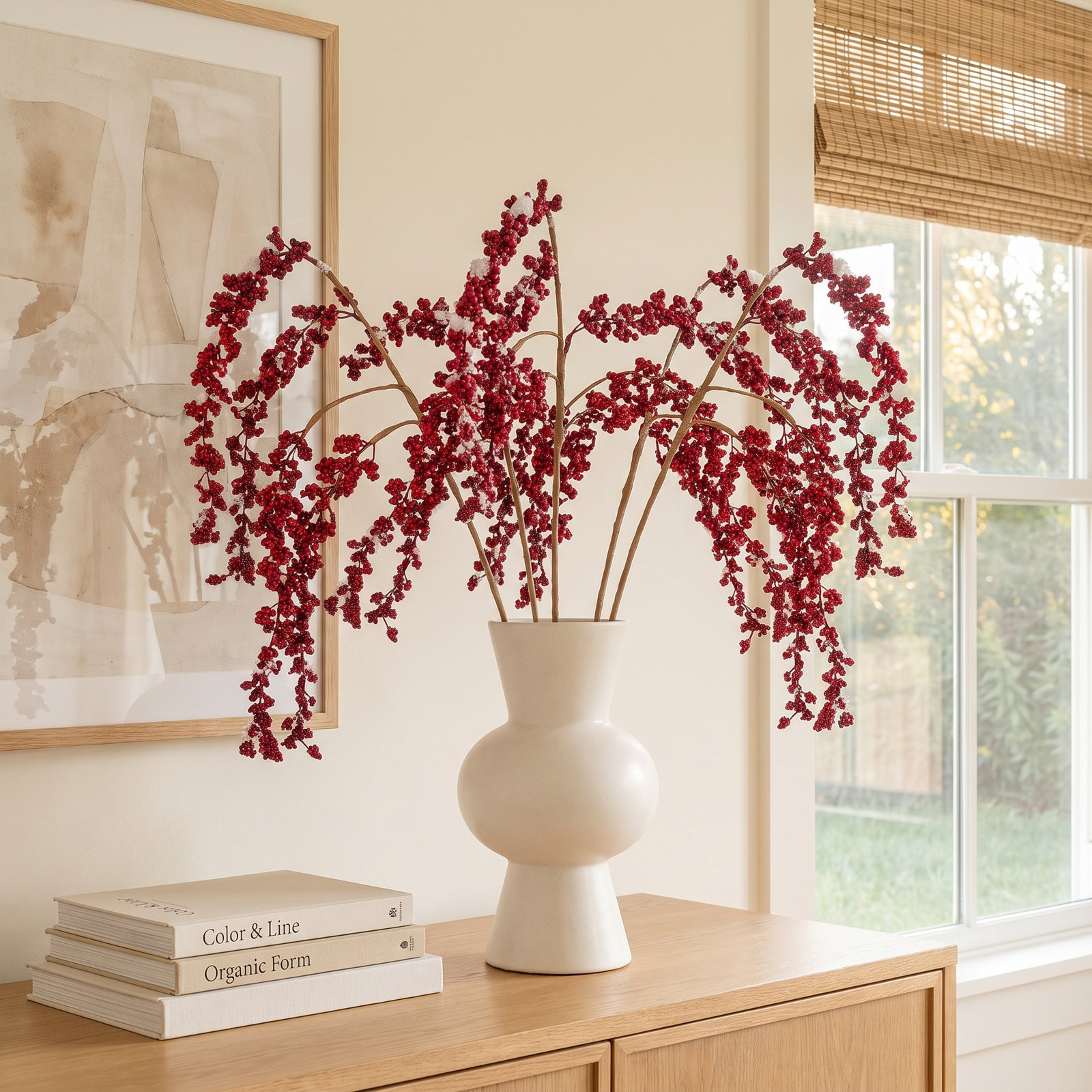 Kambrina Snowy Berry Stems