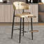 Chaise d'appoint à dossier bas beige (ensemble de 2)-545654125-545654126