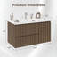 Meuble-lavabo mural simple 36 po avec lavabo en céramique Erommy, meuble-lavabo avec armoire spacieuse et 2 tiroirs à fermeture en douceur