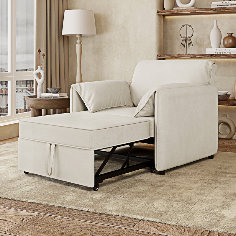 Fauteuil convertible convertible, Blanc