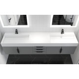 84" Amazon Double Bathroom Vanity with Top