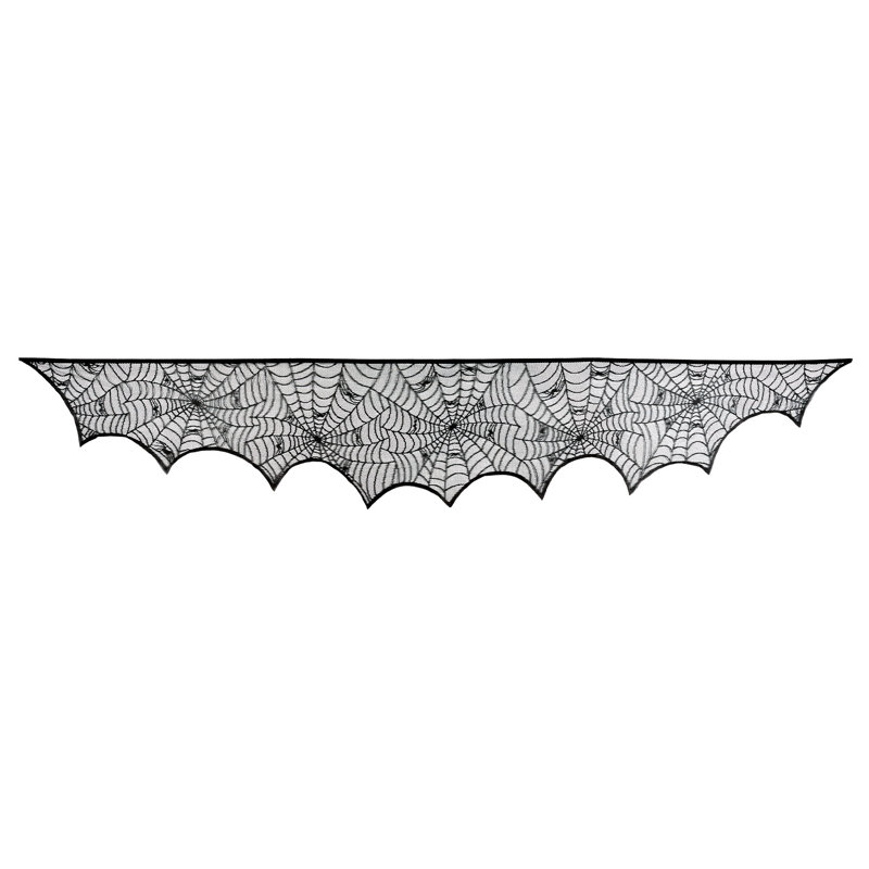 Halloween Spider Web Mantel Scarf