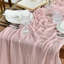 Blush Boho Gauze Wedding Cheesecloth Table Runner 300 cm | Valentine's Day Seasonal Fabric Kitchen Dining Holiday Table Decor for Home Party