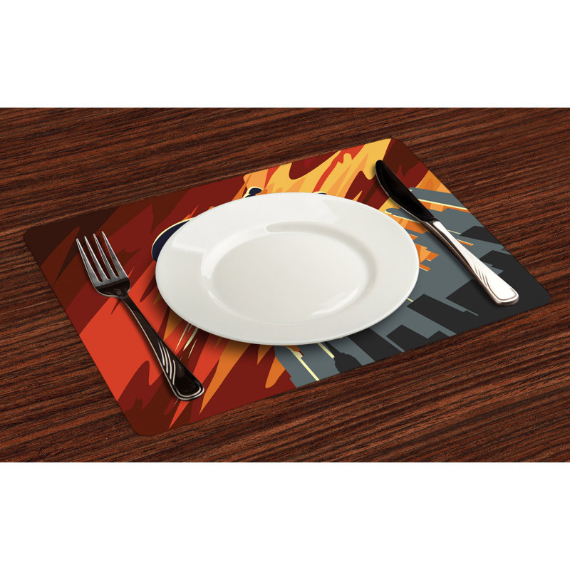 Polyester Abstract Rectangle Placemat