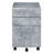 3 Silver File Cabinet With Faux Concrete Detailing For Workspace Office In Silver, Design And Functional Storage