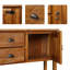 Console en bois massif de 48 po, style rétro, brun, 48 po, style, 2 tiroirs et tablette-895070588