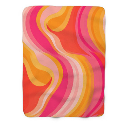 Couverture rose en sherpa de qualité supérieure 1 pièce Pink Funk