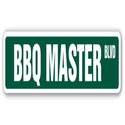 Enseigne de rue des maîtres BBQ