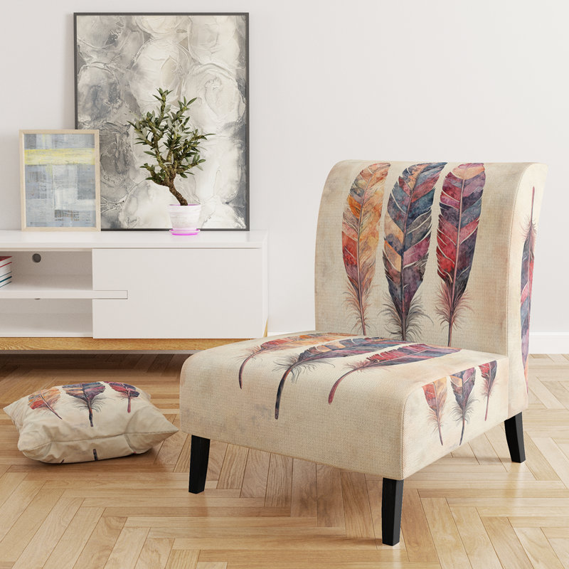Fauteuil de chambre Boho Feather, Slipper Armless