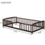 Lit pour tout-petit Montessori, structure en bois de pin (espresso, simple)-2004145997-2004145998