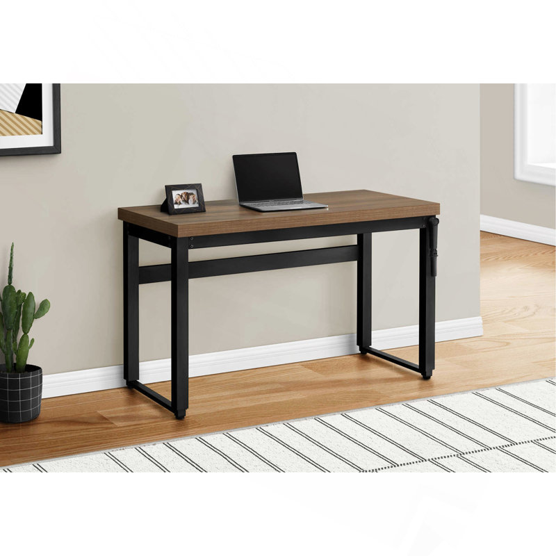 Computer Desk, Home Office, Standing, Adjustable, 48"L, Work, Laptop,  Laminate, Black Metal, Contemporary, Modern, Black