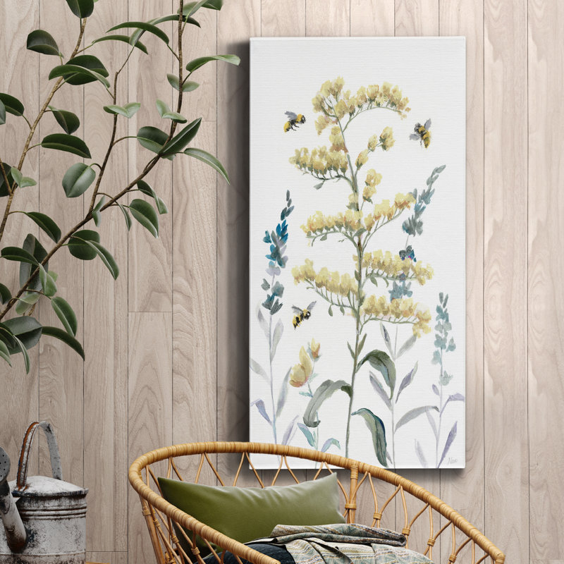 Bumble Bee Garden I - peinture sur toile tendue