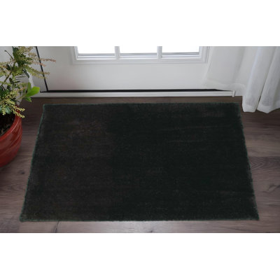 Tapis d'intérieur à poils longs 2 pi x 4 pi espresso brun