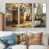 Toile naturelle avec cadre flottant