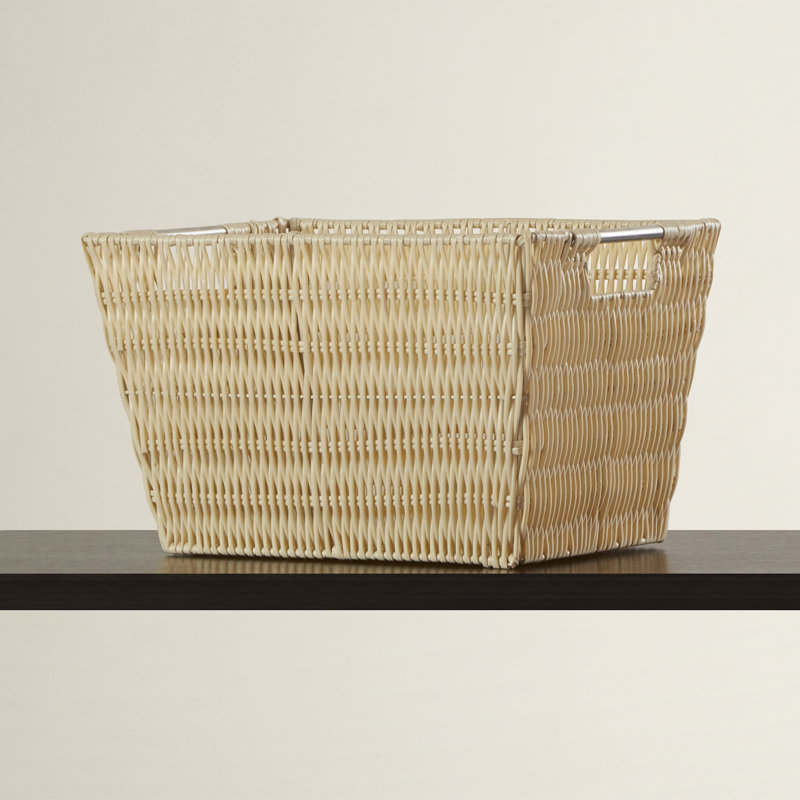 Ebern Designs Plastic Decorative Basket, Medium, Espresso