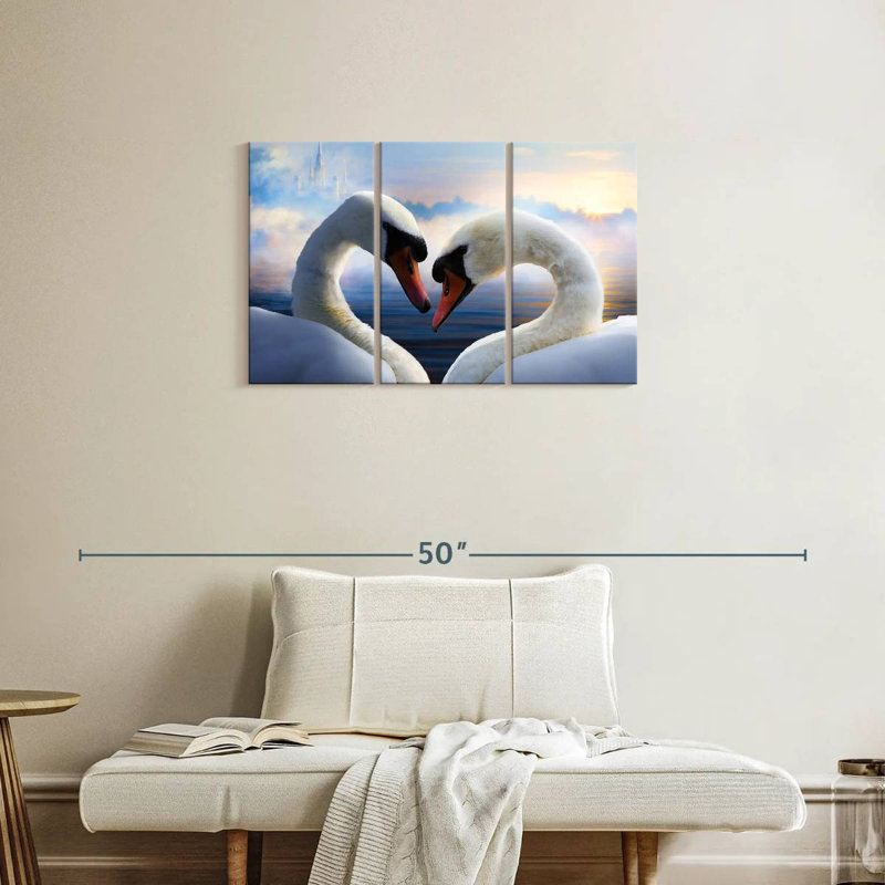 Swan Romance, 20" H x 33" W