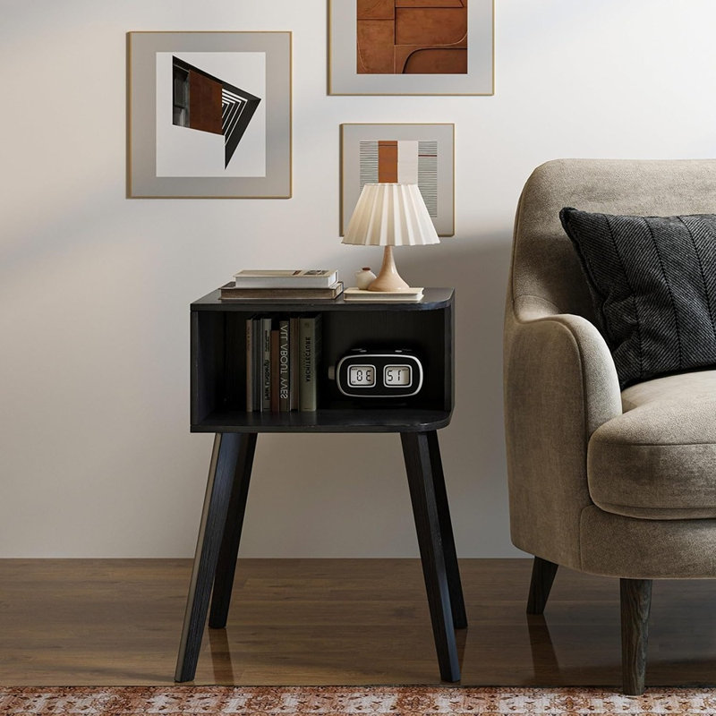 Table de chevet noire, petite table de chevet pour petits espaces, table de ...