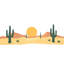 Desert Cactus Wall Decal, Boho Desert Wall Sticker, Southwest Wall Art, Bedroom Wall Mural, Sun Desert Decor, 534Mv-1979473403