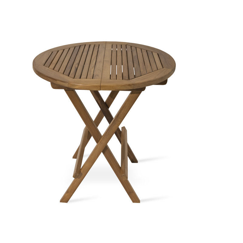 Table de bout pliante ronde en teck de 20 po Paramount