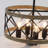 4-Light 12.6"W Dimmable Modern Industrial Drum Semi Flush Mount Farmhouse Round Ceiling Light Fixture for Kitchen Island Foyer Dining Room-234621169