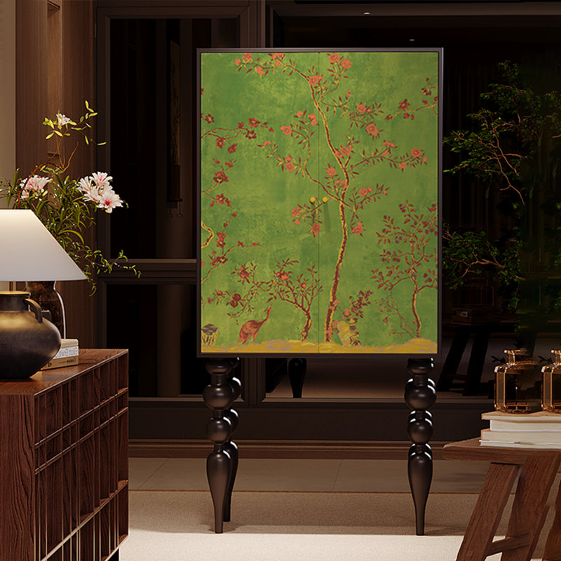 Multi-functional double-door accent cabinet