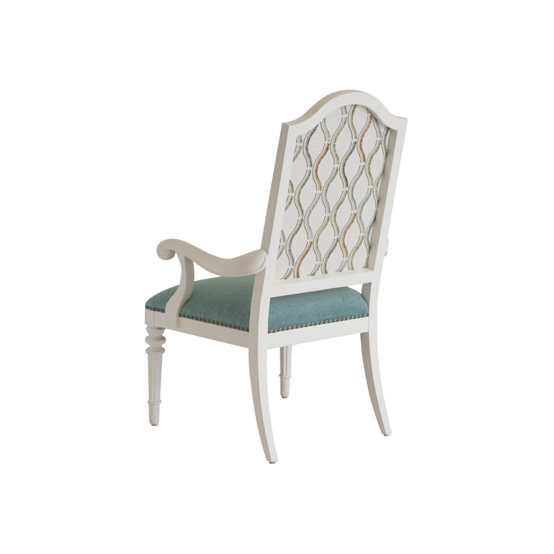 Villa Blanca 19'' H Fabric Upholstered Maple Armchair