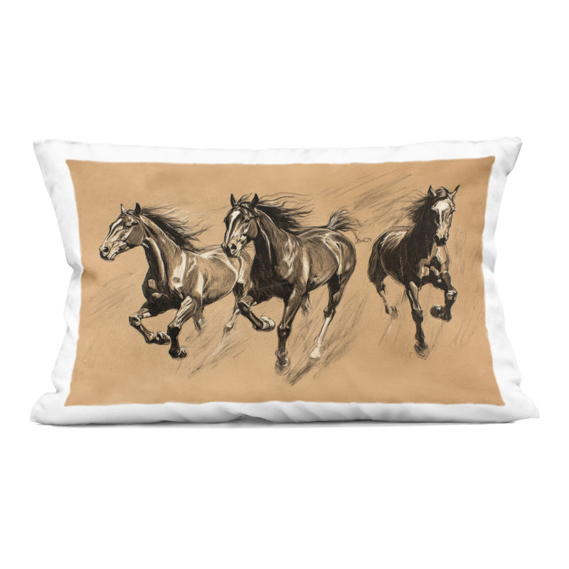 Coussin Dusty Road Horse, Rectangle H 20 po x l 14 po