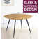 Cullompton Large Round Dining Table (tab908, 120cm) With Oak Effect Top And Black Legs