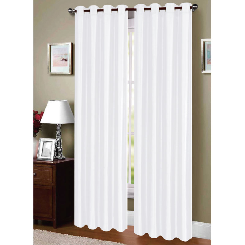 Ahura Sheer Curtain Single Panel, White