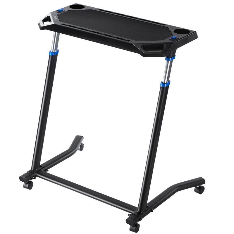 Mobile Cycling Desk Foldable Bike Trainer Fitness Desk with Lockable Wheel