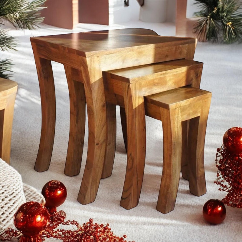 Castellon Solid Wood Nesting Tables
